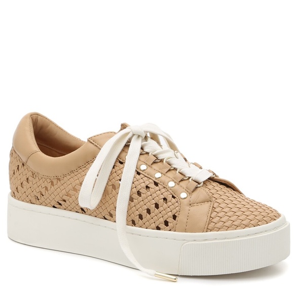 Joie Shoes - Handan Weaven Leather Platform Sneaker from Joie